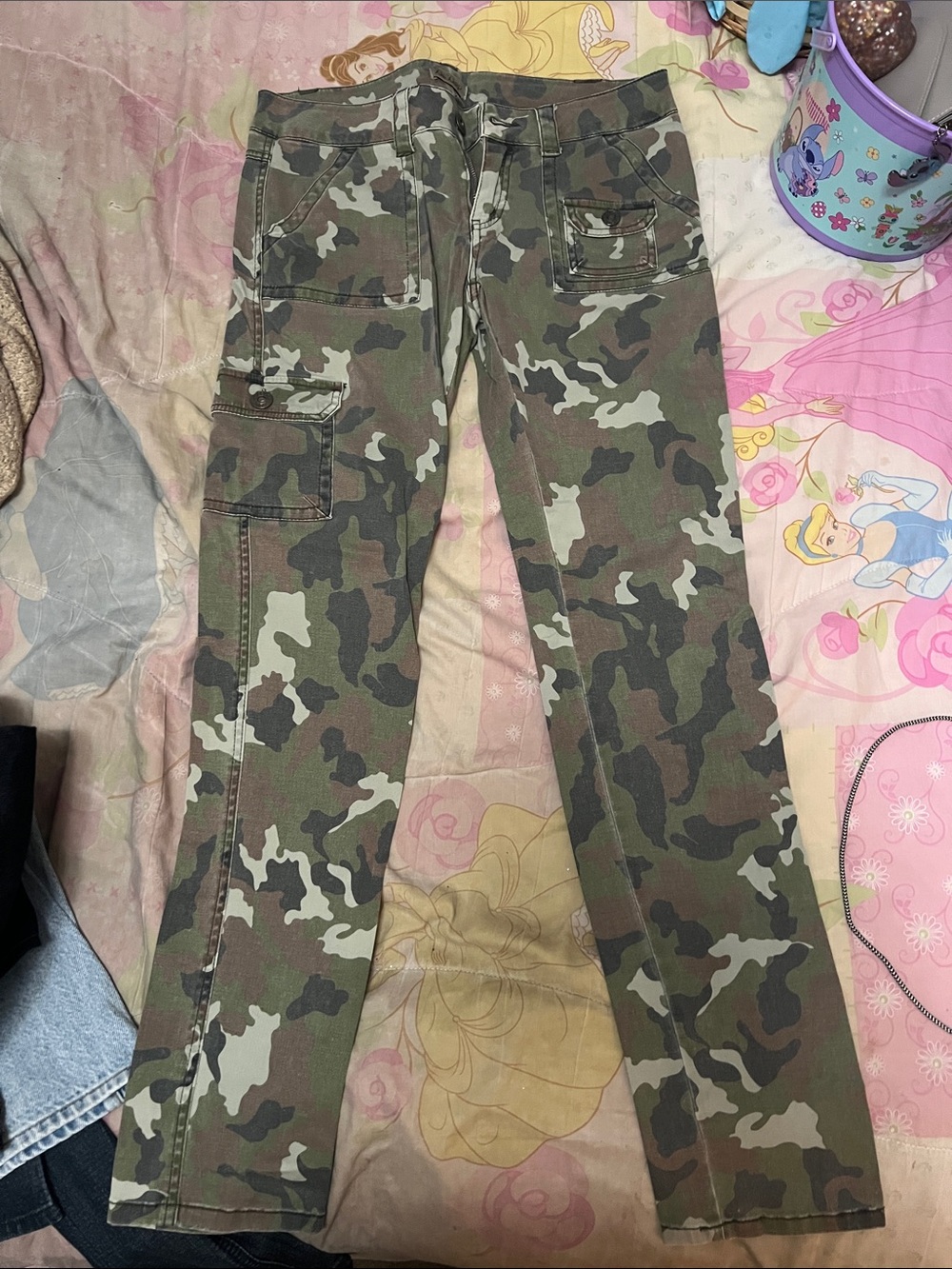 BeBop Olive and Charcoal Camo Pants